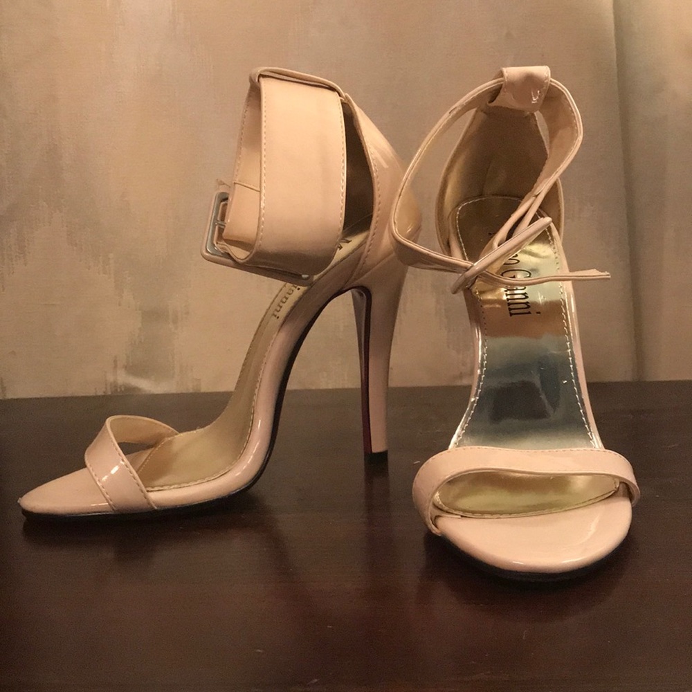 Beige Open Toe Heel